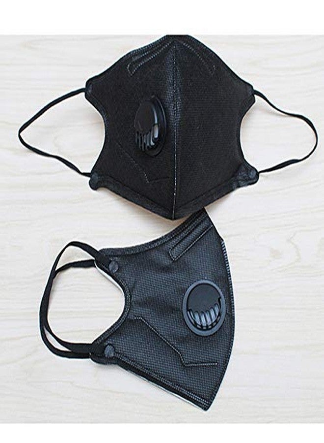قناع غوربيك المضاد للتلوث PM2.5 مع الكربون النشط، قطعة واحدة (أسود) - Image 5